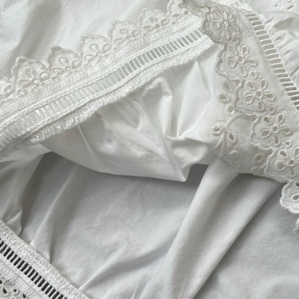 Doen Nera Blouse Top Small White XS S M - Picture 3 of 7